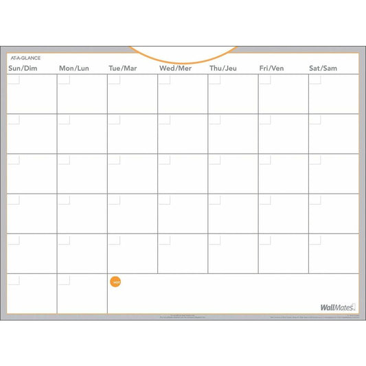 Self-Adhesive Dry Erase Monthly Planner 18" x 24"