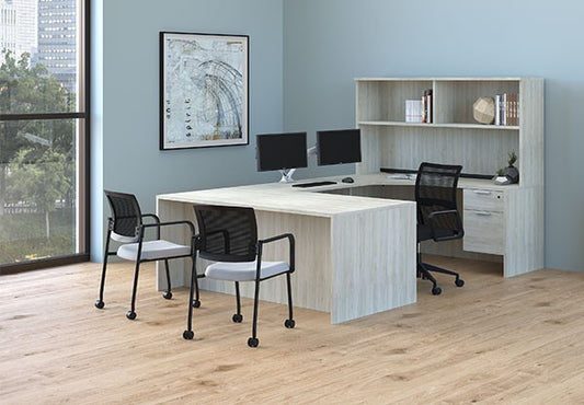 Heartwood Innovations – Executive Corner Workstation with Extended Surface & Storage